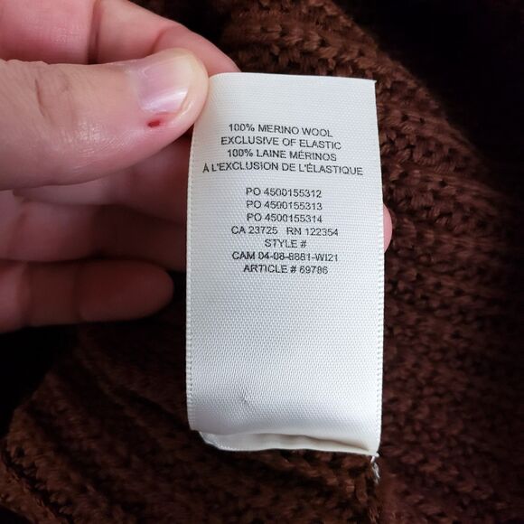 Wilfred Merino Wool Sweater Dress Chocolate Brown Womens XL Slouchy Minimalist - Picture 12 of 12